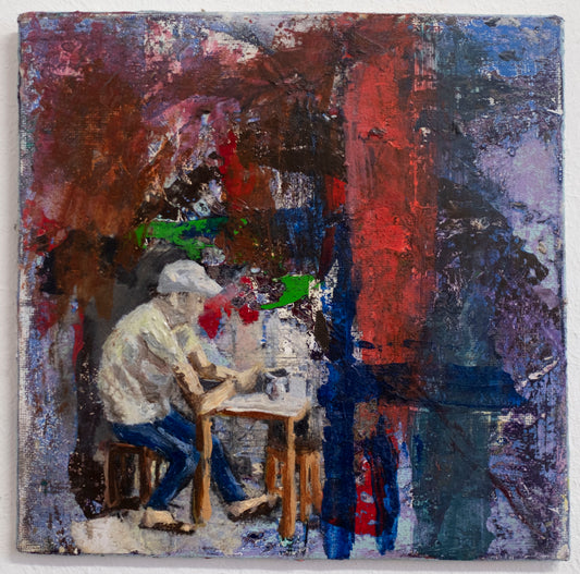 Man in a Yangon café