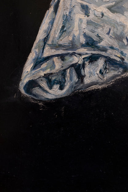 Bottle with thistle and carnations